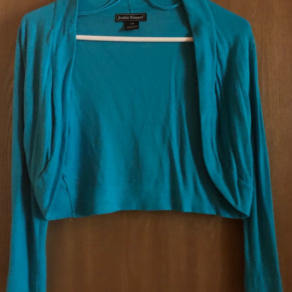 Turquoise half cardigan